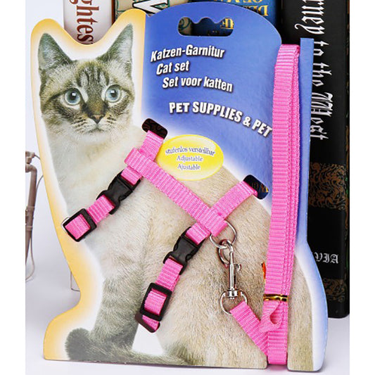 Adjustable Cat Harness & Leash – Secure & Comfortable Outdoor Pet Belt