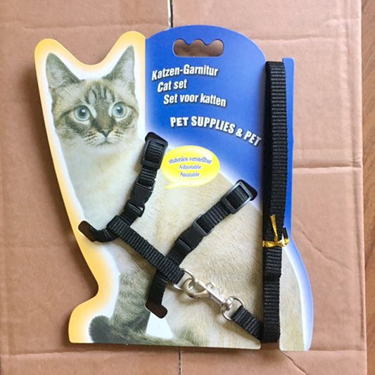 Adjustable Cat Harness & Leash – Secure & Comfortable Outdoor Pet Belt