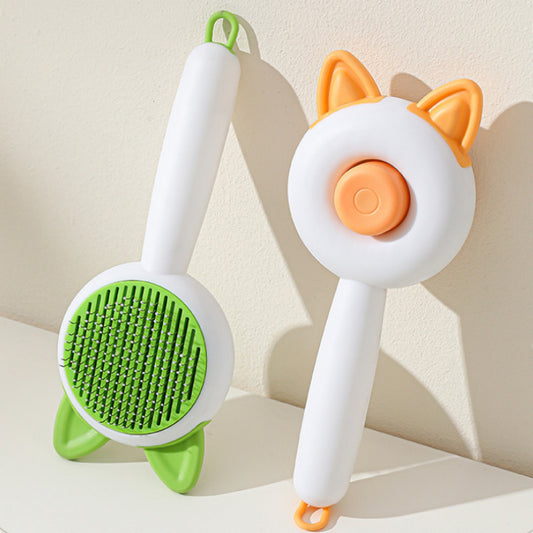 Self-Cleaning Pet Brush – Dog & Cat Hair Remover Grooming Comb