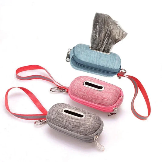 Portable Pet Dog Poop Bag Dispenser With Rope