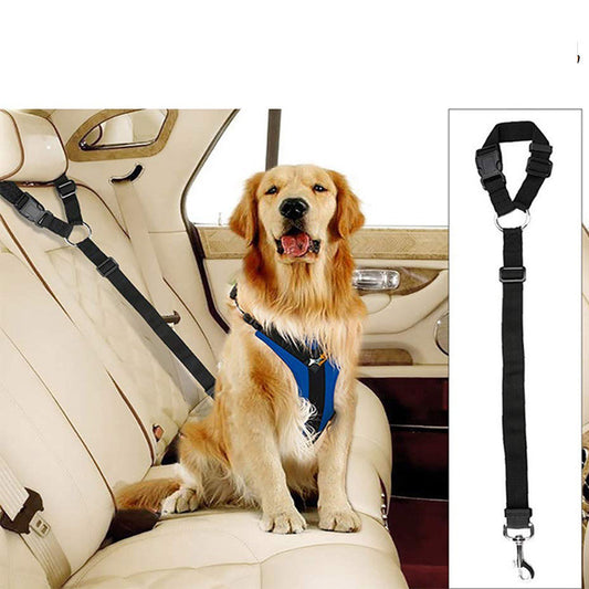 Pet Car Safety Seat Belt – Adjustable Traction Rope for Secure Travel