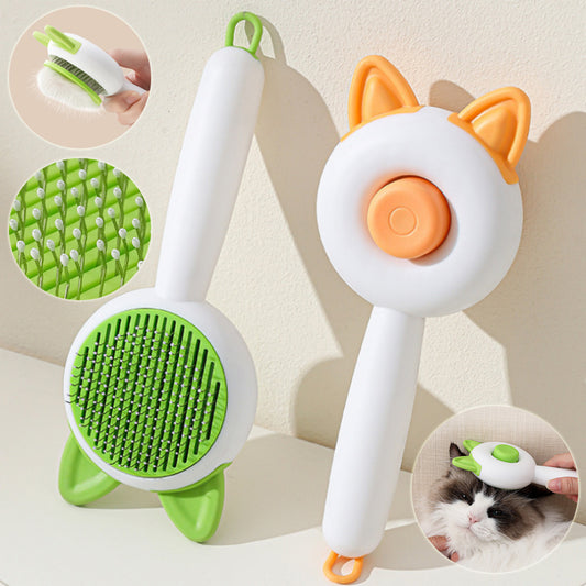 Self-Cleaning Pet Brush – Dog & Cat Hair Remover Grooming Comb